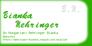 bianka mehringer business card